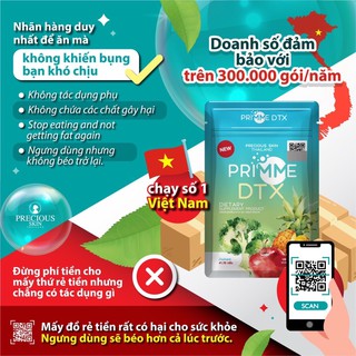 Detox Prime Thái Lan giảm cân rau xanh hàng chuẩn, check mã QR