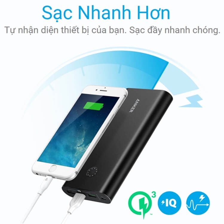 Pin Sạc Dự Phòng Anker PowerCore+ 26800mAh Hỗ Trợ Sạc Nhanh QC 3.0 - A1374