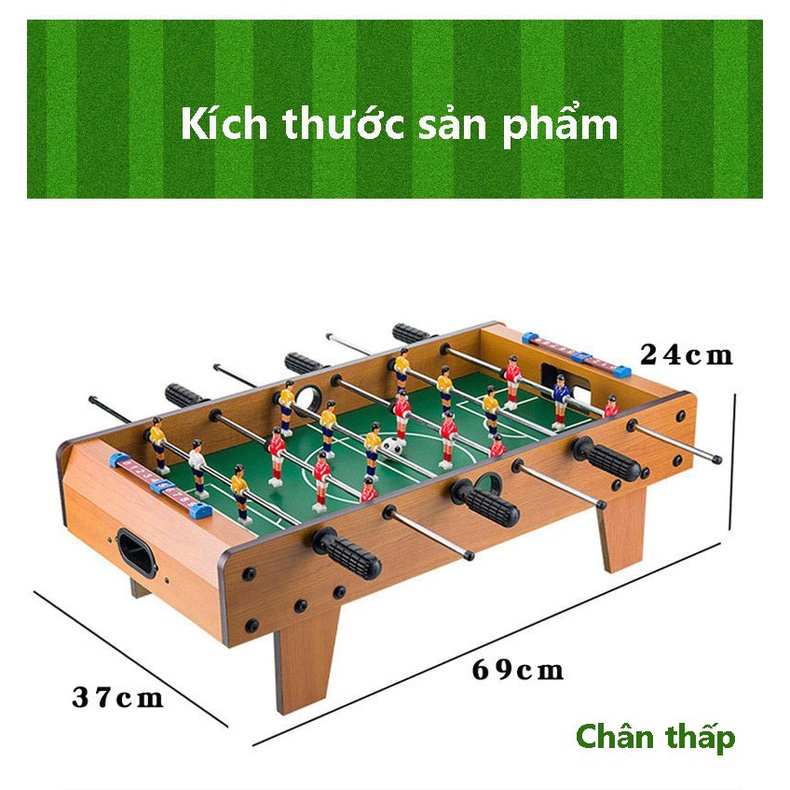 Bộ Đồ Chơi Bàn Bóng Đá Bi Lắc Bằng Gỗ 6 Tay Cầm