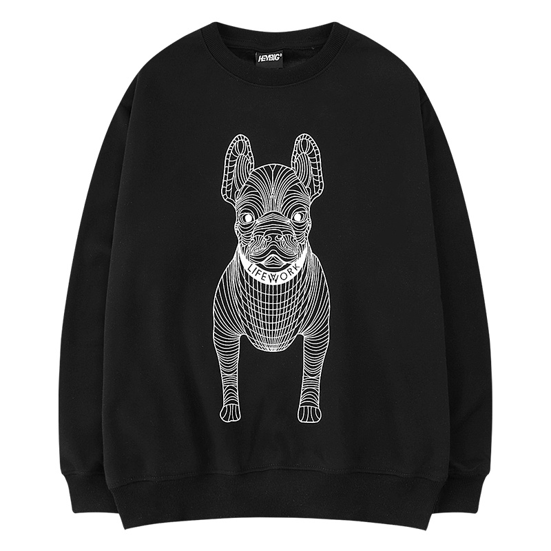 [FREESHIP](CÓ SẴN) HÀNG CHÍNH HÃNG Áo SWEATER NELLYHEYBIG unisex,HOODIE dáng rộng hình con chó HD.