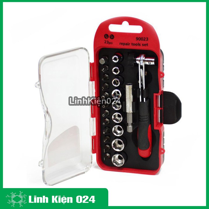 Bộ cờ lê tô vít LECHGTOOLS sửa chữa đa năng 23 chi tiết LC-90023