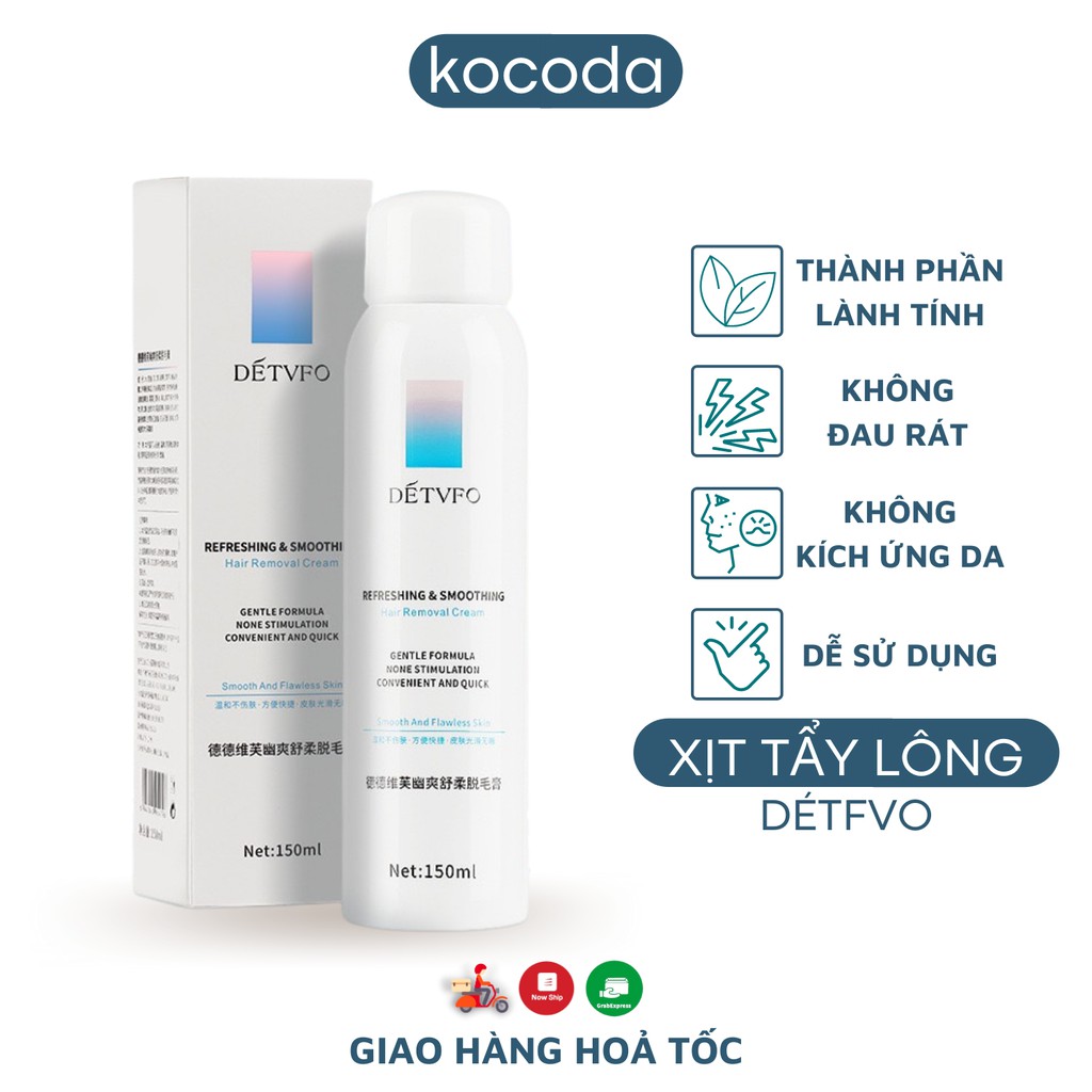 Bộ đôi Xịt tẩy lông Detvfo &amp; Xịt chống nắng Maycreate 150ml - KOCODA