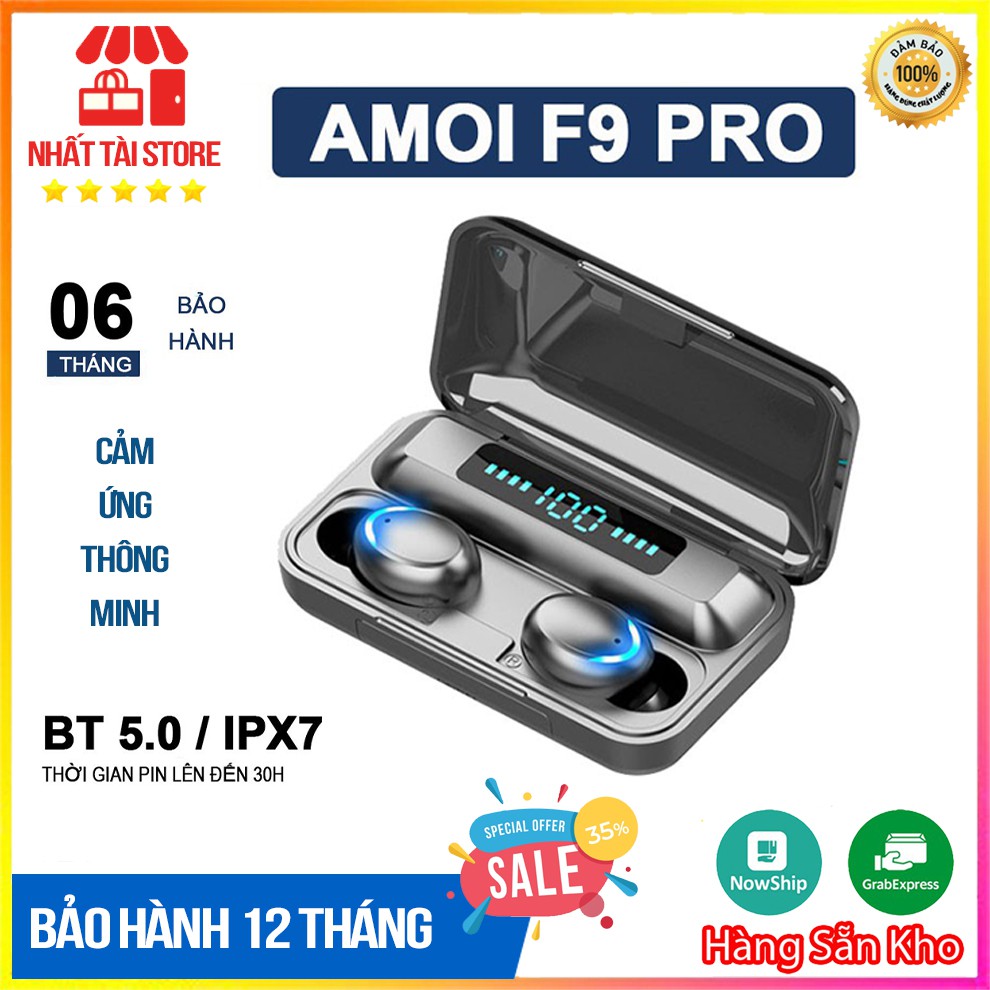 [HÀNG CHÍNH HÃNG] Tai nghe AMOI F9 Pro Max 2021 | nút cảm ứng | Bluetooth 5.0 | Pin 280 giờ | F9 2021