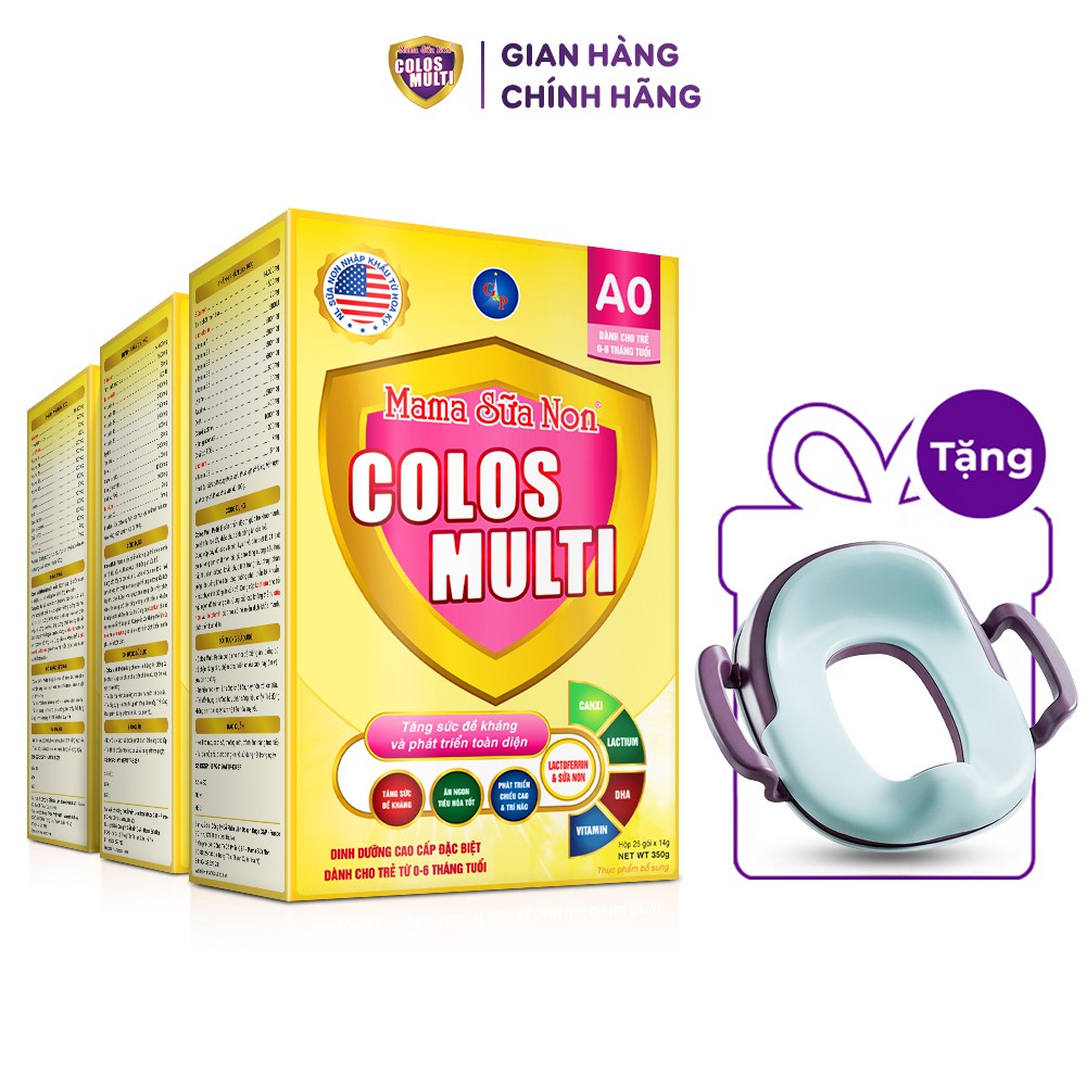 Combo 3 hộp sữa bột cho bé Colosmulti 350g - 450g [Quà Tặng bệ ngồi vệ sinh]