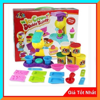 Đồ Chơi Đất Nặn Làm Kem Cho Bé 8818A - Có Máy Trộn Và Khuôn Làm Bánh Kem, Giúp Bé Rèn Luyện Đôi tay Khéo Léo