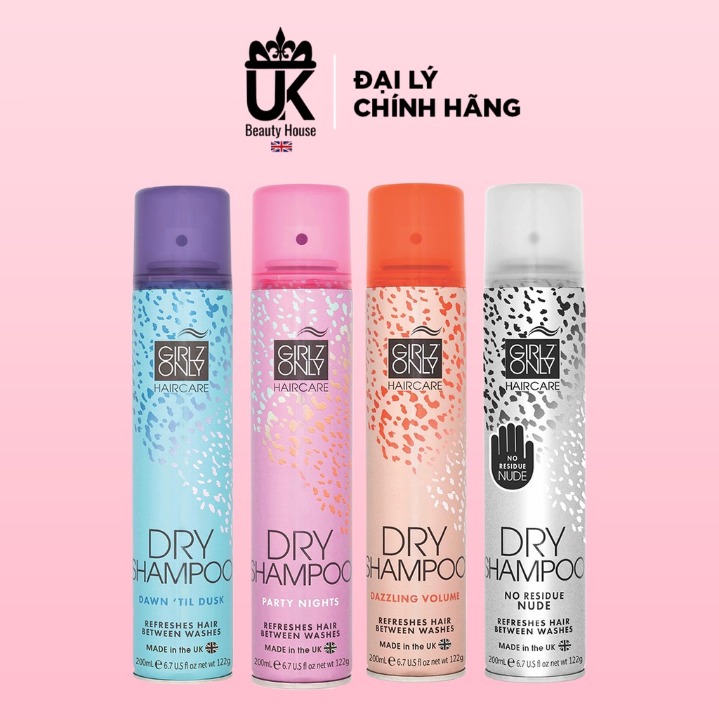 Mã SKAMFM134 giảm 10% đơn 150K DẦU GỘI KHÔ GIRLZ ONLY 200ML