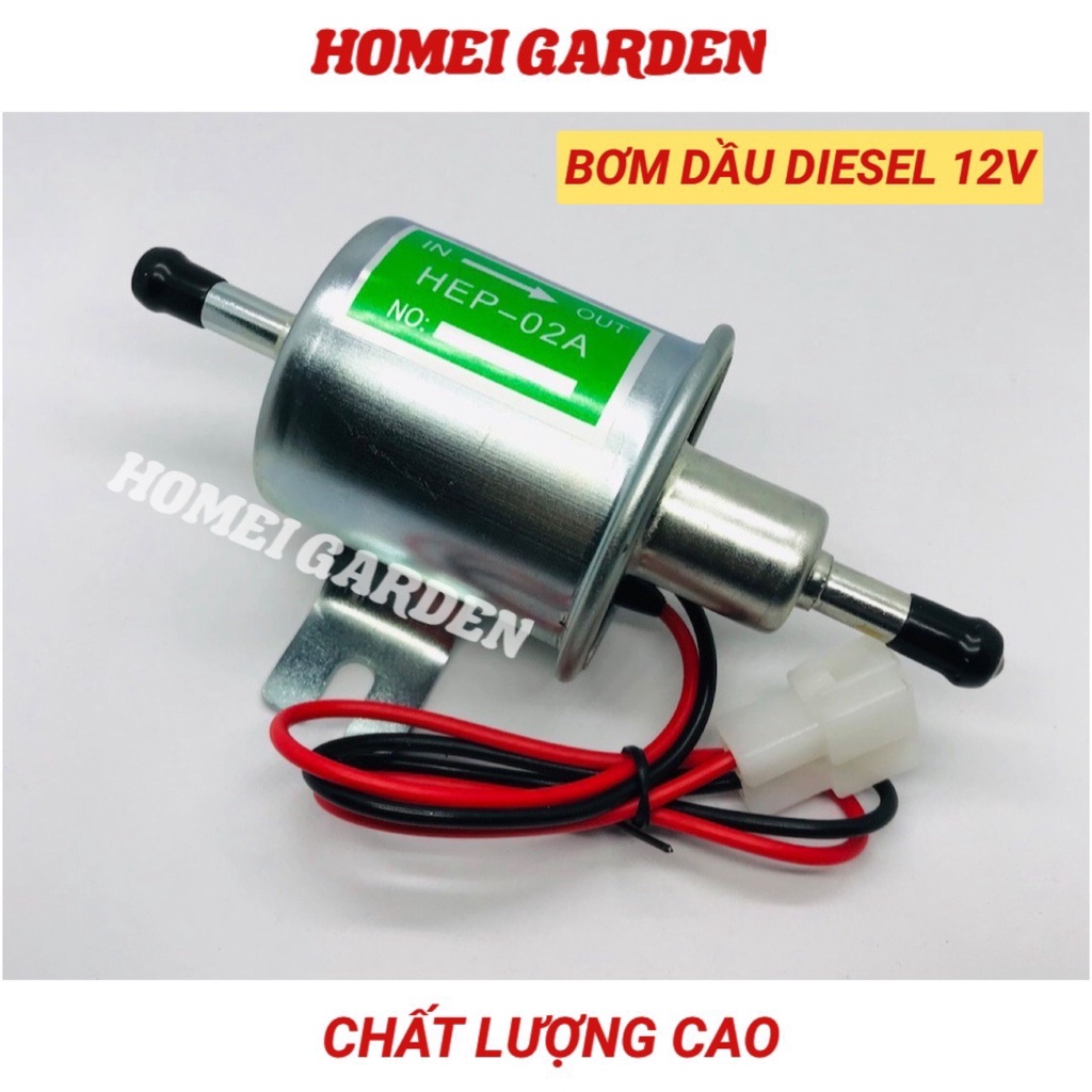 Bơm dầu diesel 12V bơm tự mồi HEP-02A bơm nhiên liệu xăng bơm dầu 80 - 100 lít một giờ - CD0110