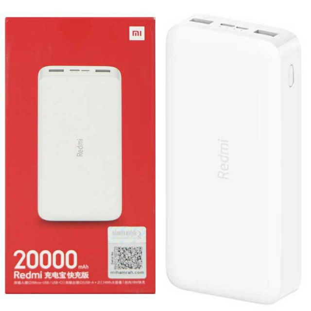 Pin sạc dự phòng Xiaomi Redmi 10000mah + 20000mAh 18W chính hãng DGW