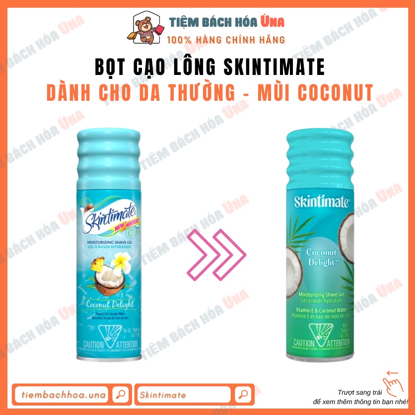 [US] Bọt cạo lông dành cho mọi loại da Skintimate Moisturizing Shave Gel 198g