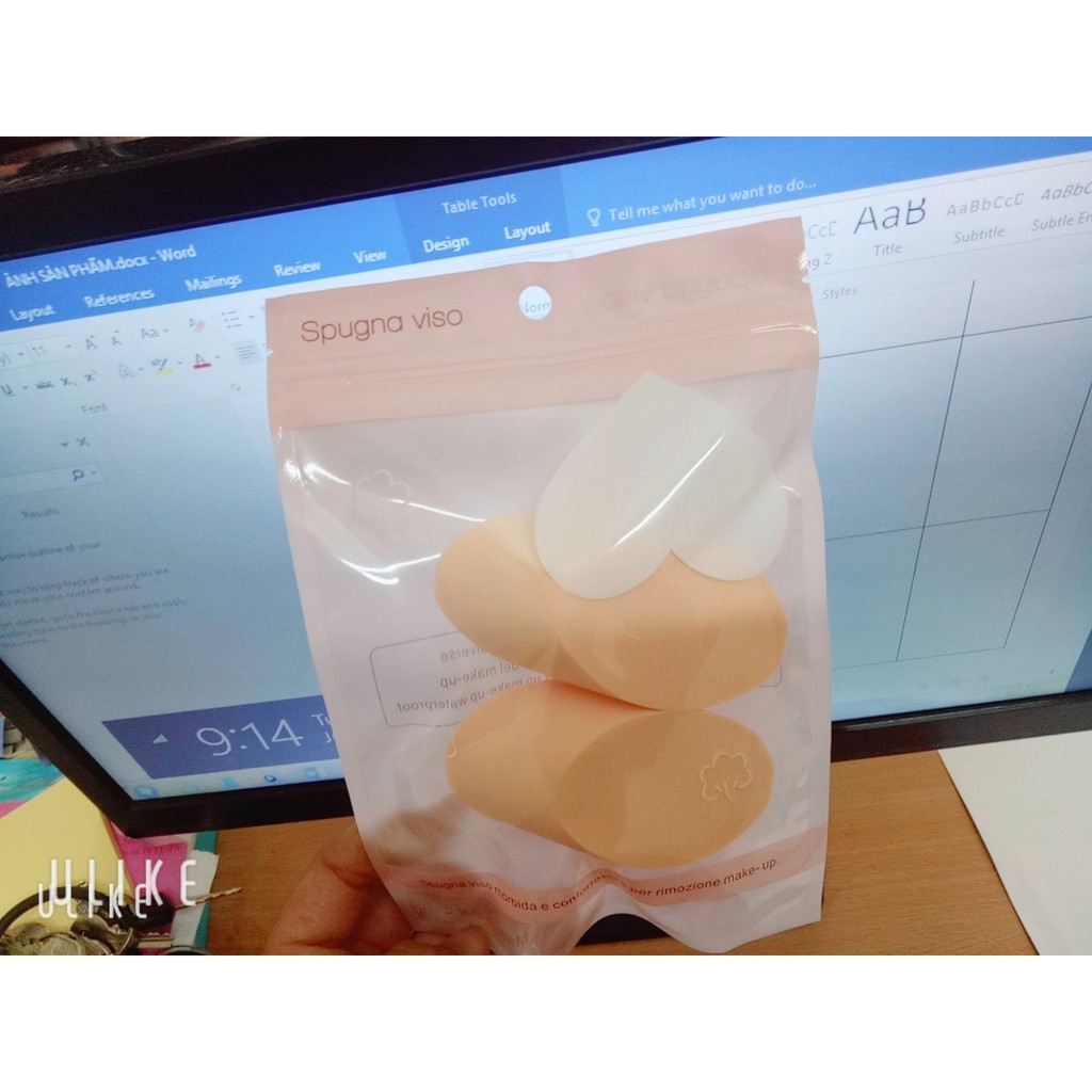 Bông tán nền 2 miếng