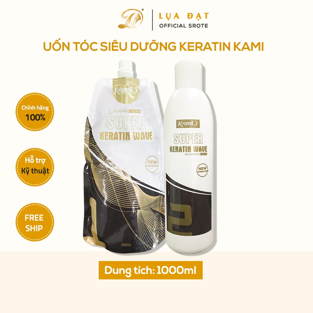 [GIÁ SALON] Thuốc uốn siêu dưỡng keratin KAMI,uốn không mềm hoá hương thơm dừa Chính Hãng 1000ml