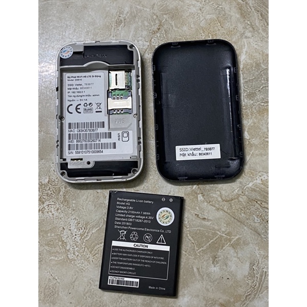 Hàng cũ : Bộ phát wifi di động 4G Viettel D6610