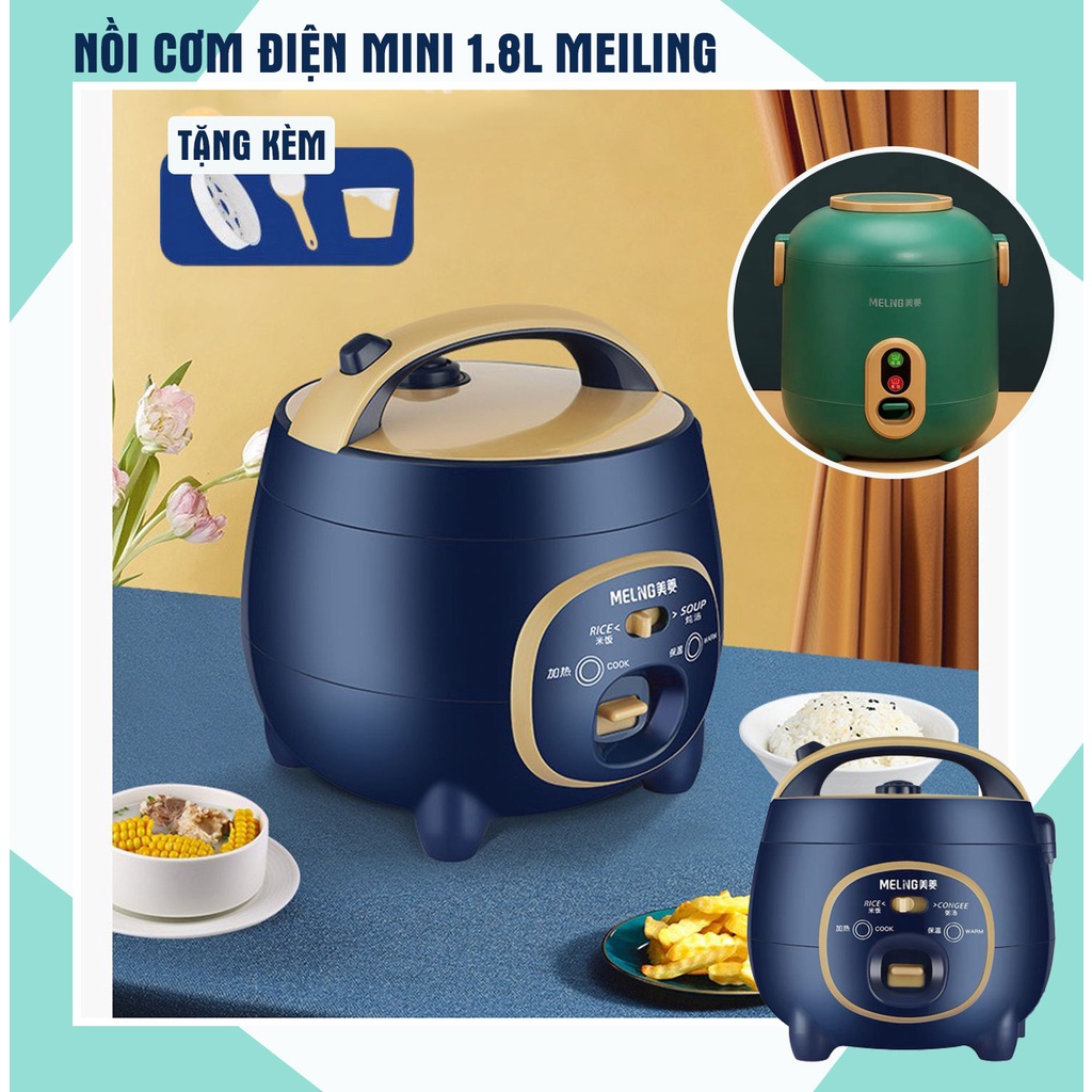 Nồi cơm điện mini MEILING MD-DC1826 1.8L đa năng, Nấu cơm, Nấu cháo, Hầm xương, Luộc rau củ quả tiện lợi