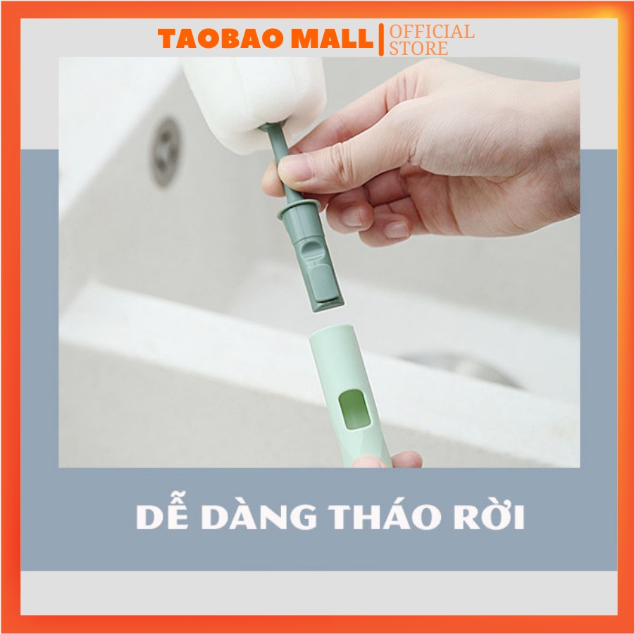 Cọ Rửa Bình Sữa, Cốc, Chén Đa Năng Với Mút Xốp Bọt Biển Siêu Sạch, Có thể Thay Đổi Đầu Mút Siêu Tiết Kiệm Và Tiện Dụng