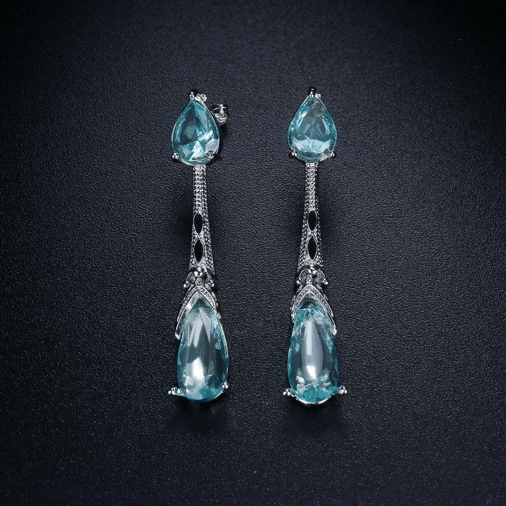 Bông Tai Mạ Bạc 925 Hình Cá Ngựa Đính Đá Sang Trọng