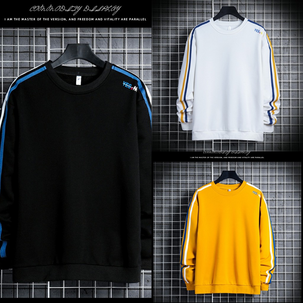 Áo Nỉ Nam Dài Tay Cổ Tròn Thời Trang Hàn | BigBuy360 - bigbuy360.vn