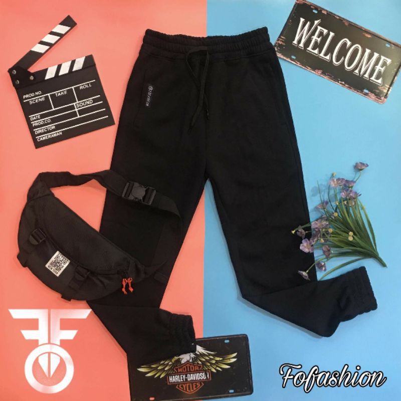 Quần Jogger  đen basic , MADE BY F.O,F