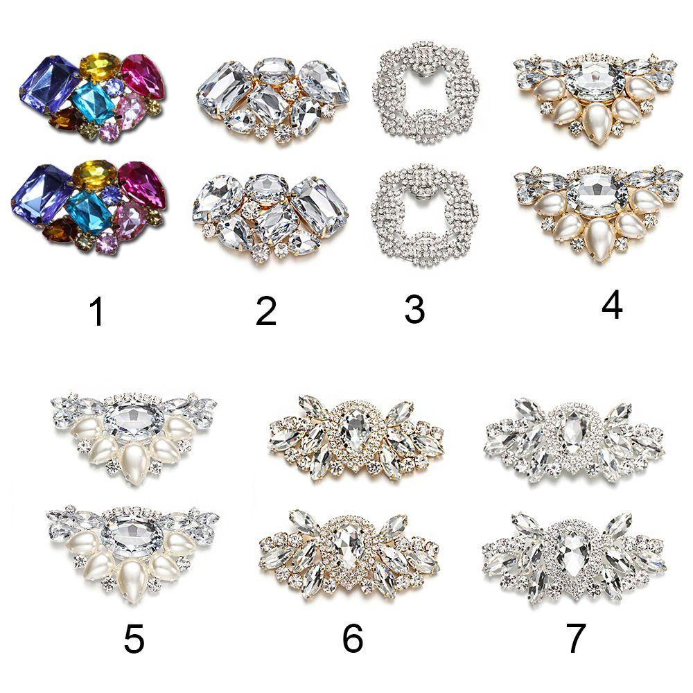 1 Cặp (2 Chiếc) Trâm Cài Áo Hình Đôi Giày Có Đính Đá Cho Cô Dâu