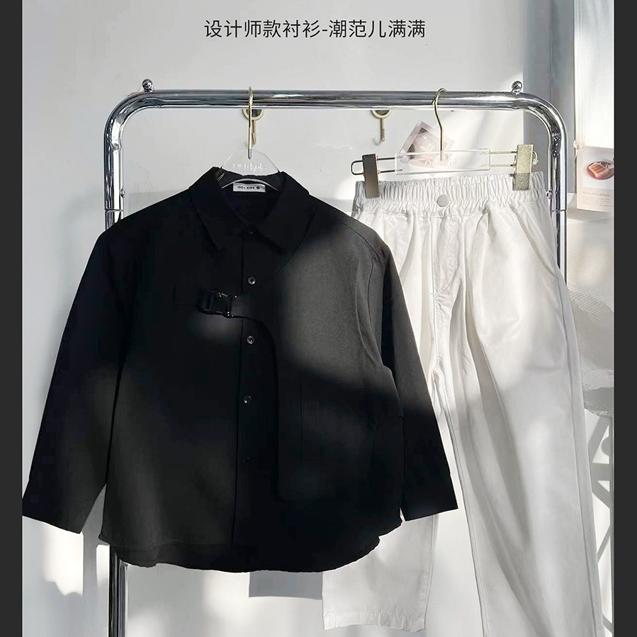 Áo Sơ Mi Màu Trơn Phong Cách Nhật Hàn Thời Trang Mới Dành Cho Bé Trai