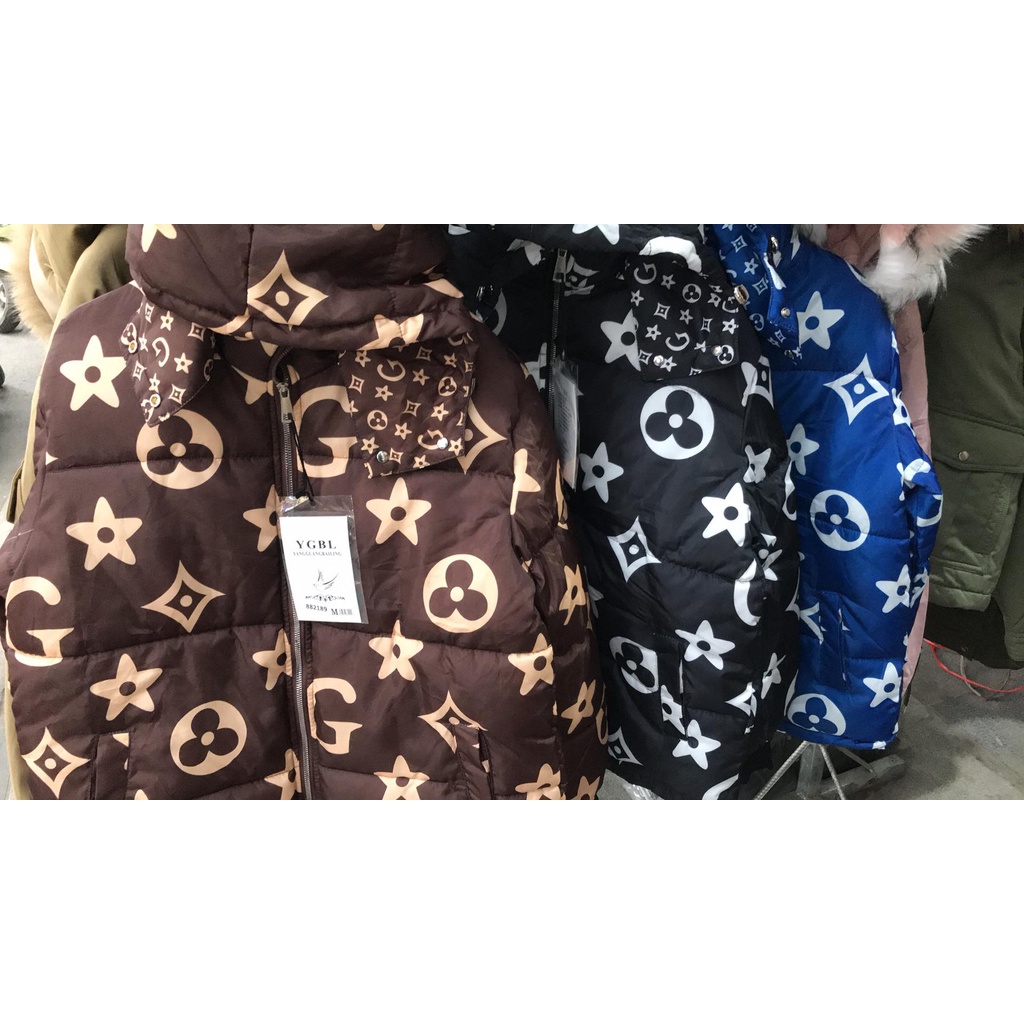 Áo Phao Hoạ Tiết LV Nam Nữ Siêu Dày Dặn siêu ấm