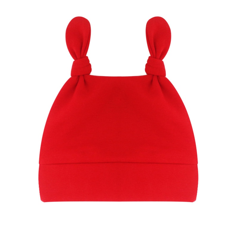 Mũ Trùm Đầu Kiêm Khăn Turban Mềm Thắt Nút Đôi Dễ Thương Cho Bé Sơ Sinh
