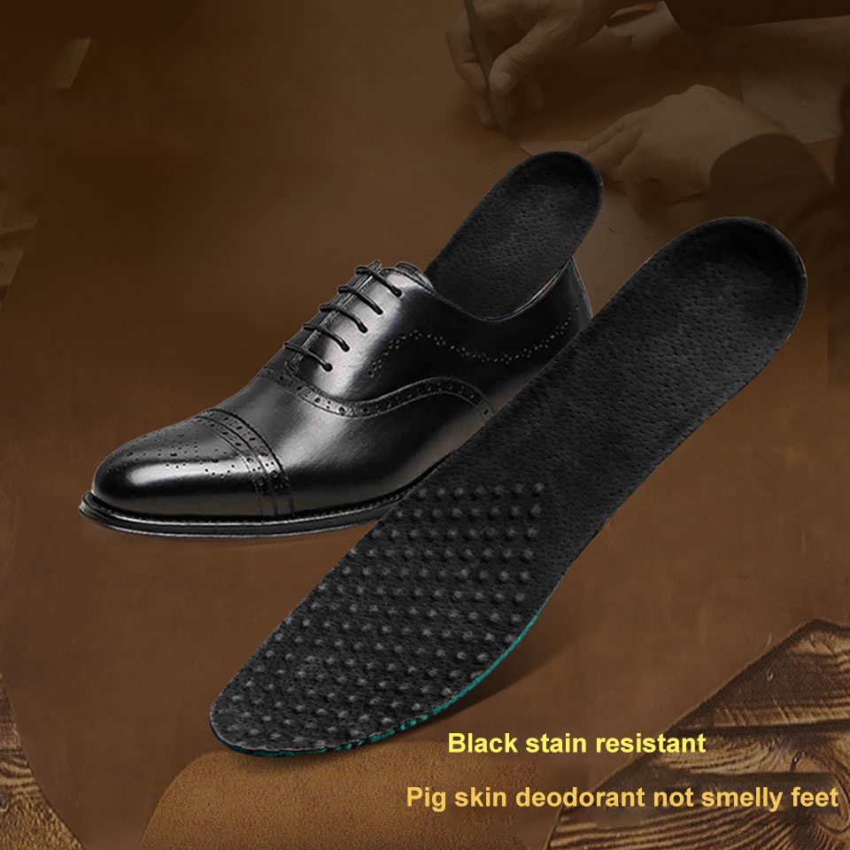 Miếng Lót Giày Thể Thao Bằng Da Thật Thấm Hút Mồ Hôi Thoáng Khí Cho Nam Và Nữ 35-46