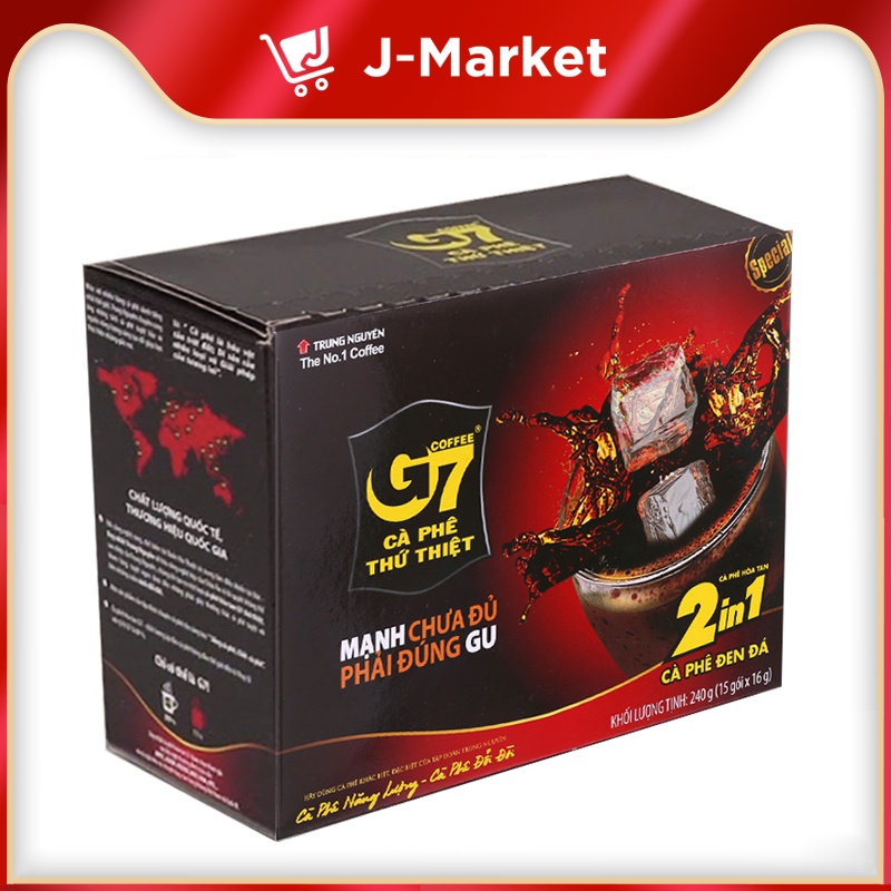 Cà phê hoà tan đen G7 15 gói x 16g