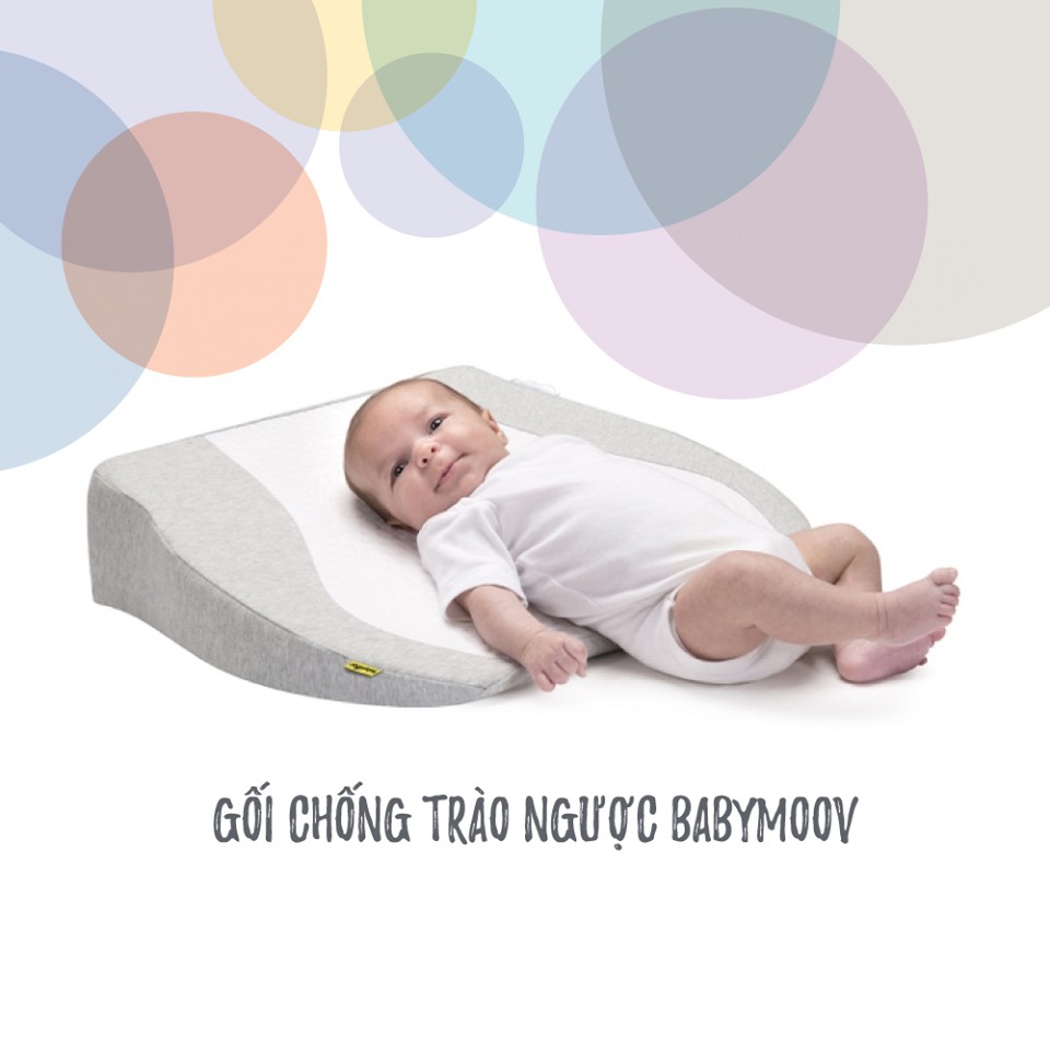 &lt;Rẻ vô địch&gt; Gối chống trào ngược Babymoov - Giảm nôn trớ ở trẻ sơ sinh