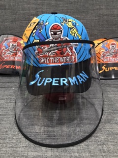 NÓN KẾT EM BÉ - Superman - phối kính bảo hộ