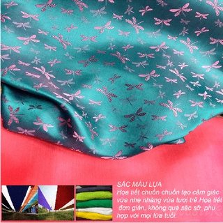 Vải lụa tơ tằm may áo dài chuồn chuồn, 100% silk, mềm mượt và thoáng mát