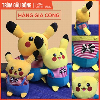 Gấu Bông Pikachu ✨ FREESHIP - HÀNG GIA CÔNG ✨Co Dãn Mềm Mại Theo Công Nghệ Hàn Quốc