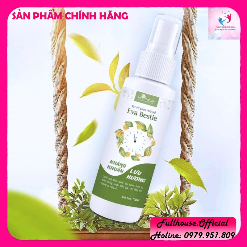 Khử Mùi Cơ Thể, Xịt Thơm Vùng Kín,Lưu Hương 6 Tiếng - Cho Nàng Làm Chủ Mọi Cuộc Yêu -  Eva Bestie I'm Nature (100ml)