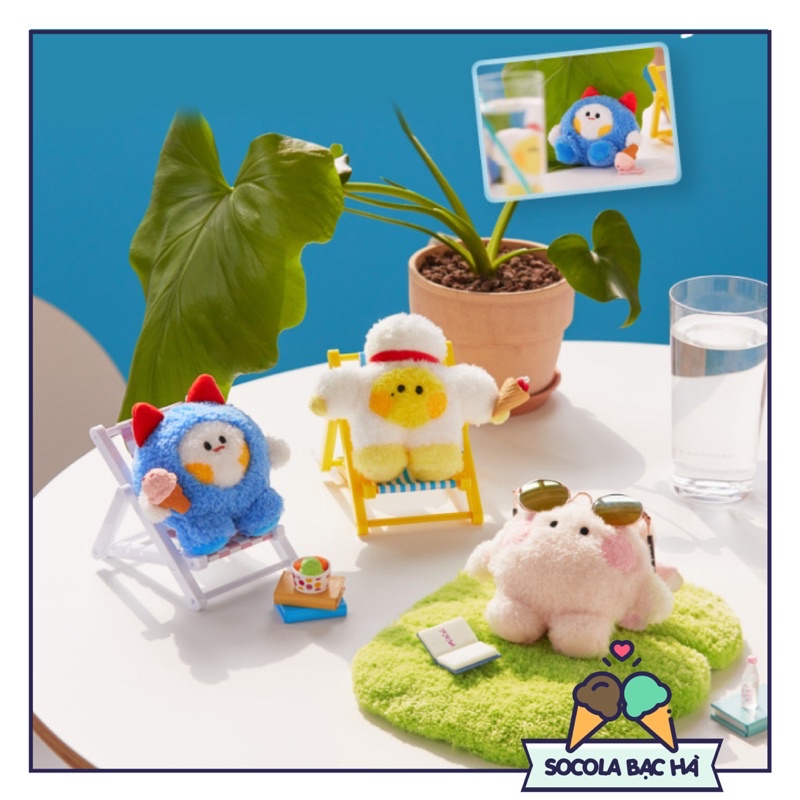 TRUZ Linefriends bagcharm - gấu bông Truz