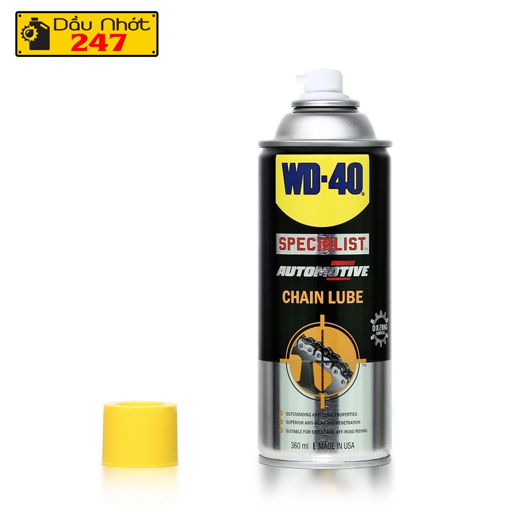 Chai xịt dưỡng sên/xích WD40 Chain Lube 360ml