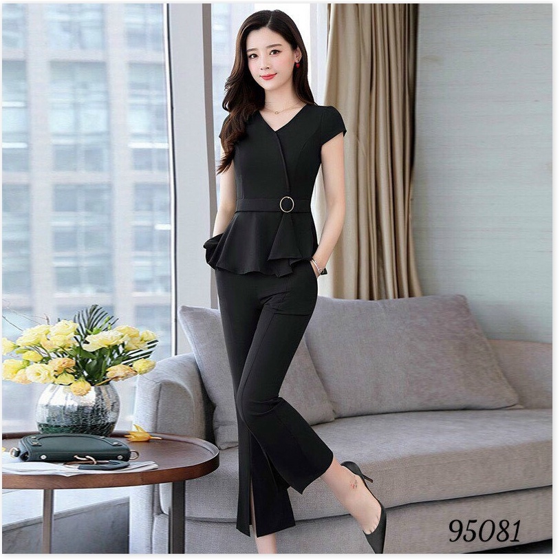 Set bộ chất liệu poly 2 da co giãn 4 chiều tôn dáng thanh lịch cho các chị em KME FASHION