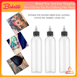 [Bakelili]Set 3 Chai Nhựa Rỗng 250ml Đựng Mực Xăm Tiện Lợi