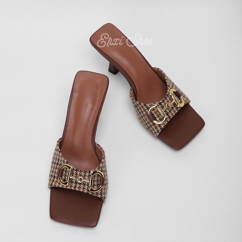 Giày Cao Gót 6cm Mũi Vuông Thời Trang Thanh Lịch Cho Nữ