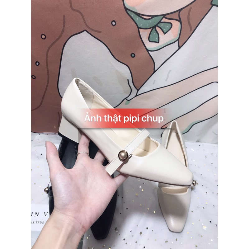 (Sẵn) Giày búp bê mũi vuông đế 3cm sang chảnh G022 | BigBuy360 - bigbuy360.vn
