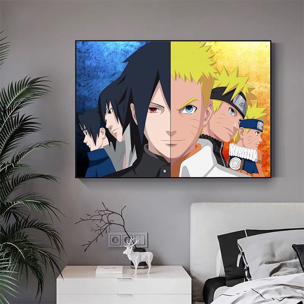 Bộ Tranh Đính Đá 5D Họa Tiết Hoạt Hình Naruto Độc Đáo DIY Dùng Trang Trí Nhà Cửa