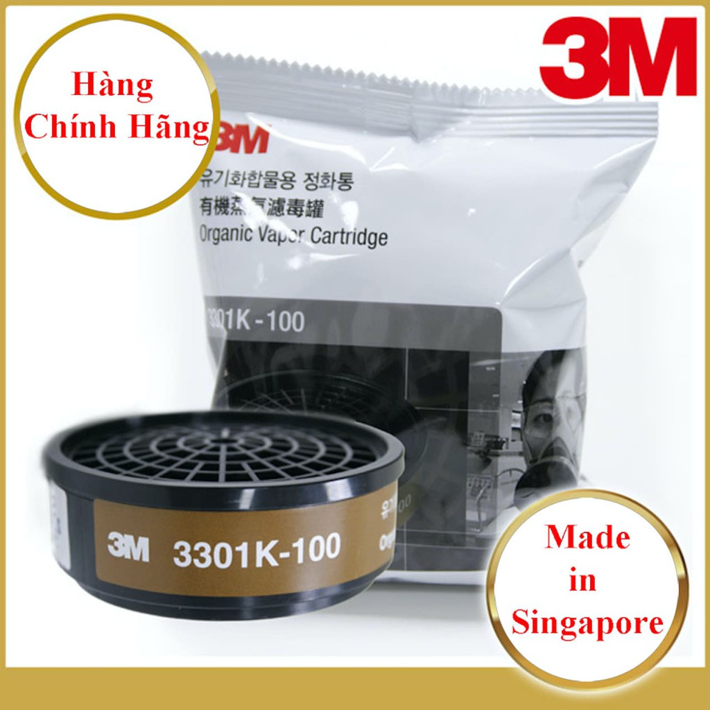 Phin lọc 3M Thinksafe, phòng độc, trang bị phòng độc, chống bụi, phun sơn, xịt thuốc sâu, bụi mịn, giọt bắn - 3301K