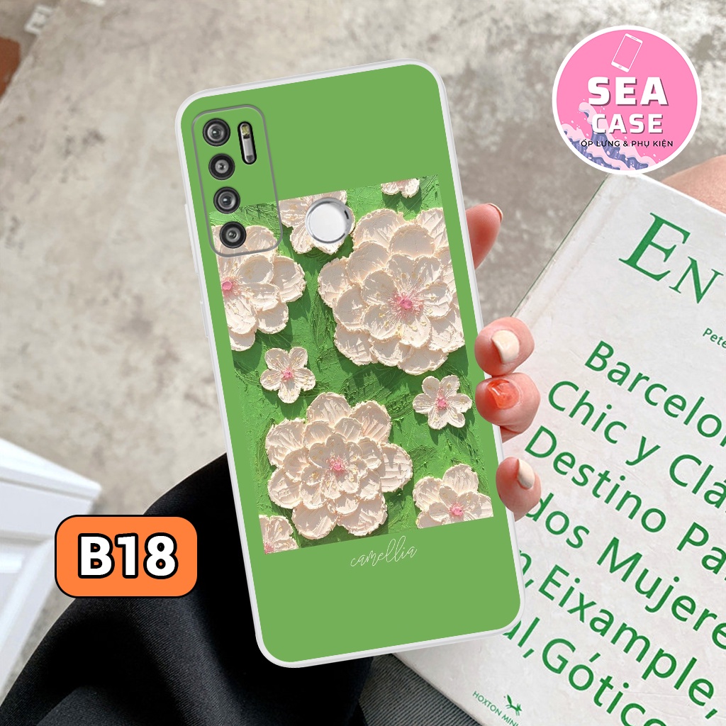 Ốp lưng VSMART LIVE 4 hình hoa vintage,basic,nhẹ nhàng – ốp dẻo chống trầy,chống va đập