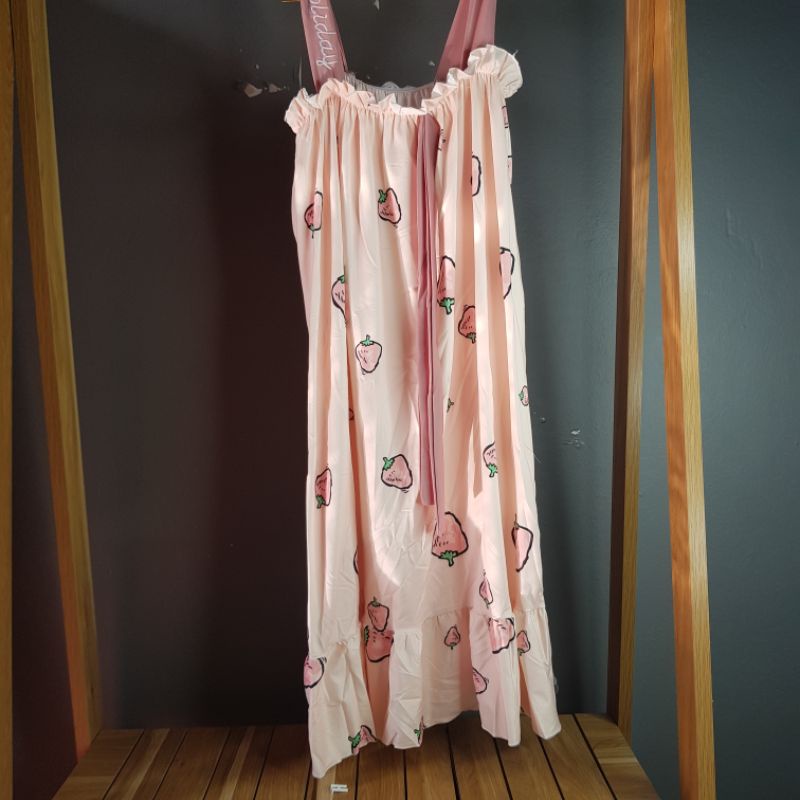Váy cotton 2 dây mặc bầu hoặc không bầu mặc hè cực mát, cực xinh, (Form nhỏ xinh dưới 58kg, 1m56)