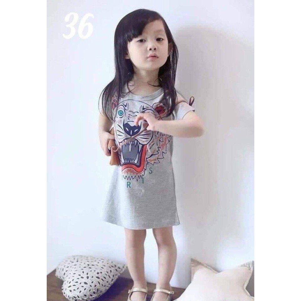 Váy suông họa tiết cho bé gái 8-18kg QATE615