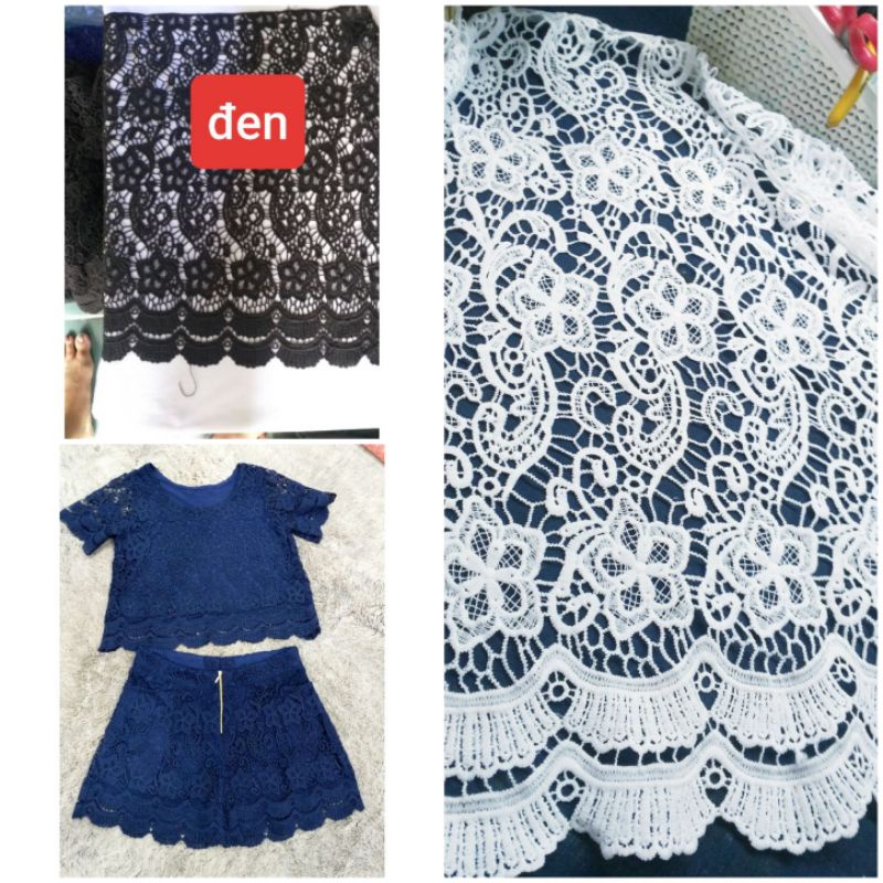 vải ren chỉ bông chân