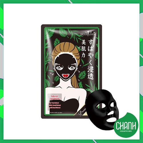 Mặt nạ giấy Sexy look tràm trà Tea Tree Anti Blemish Black Facial Mask