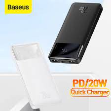 Nowship - pin sạc dự phòng baseus 15w/20w 20000mah sạc nhanh cho iphone 12