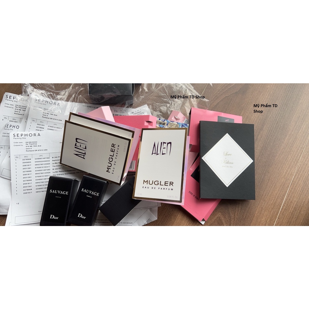 Nước hoa Vial Sample- Mẫu thử các hương nước hoa danh tiếng