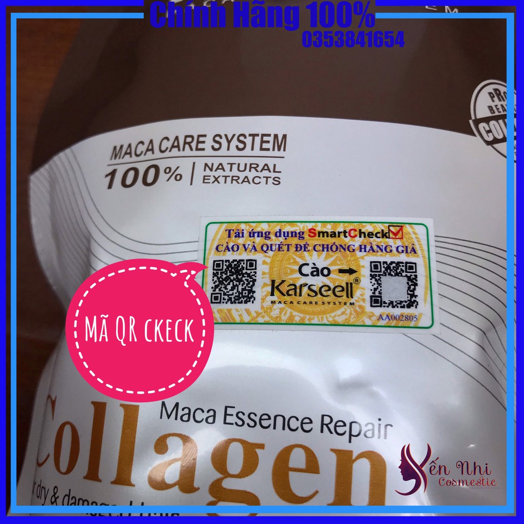 Ủ tóc karseell collagen kem ủ tóc karseell maca phục hồi hư tổn ủ tóc collagen karseell 500ml, yến nhi DT04