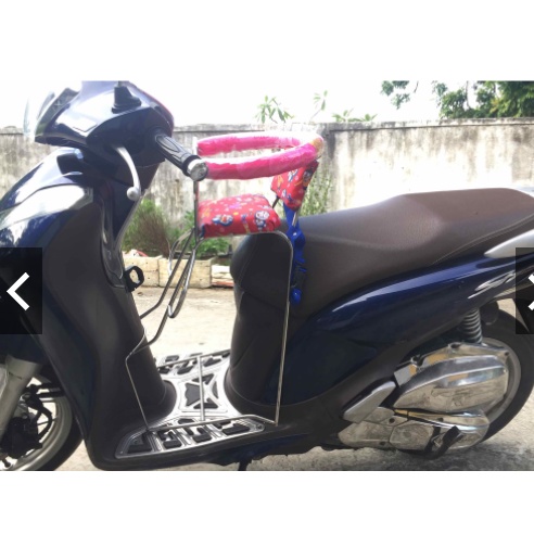 Ghế đi xe máy Sh More có vòng bảo vệ( ghế inox)
