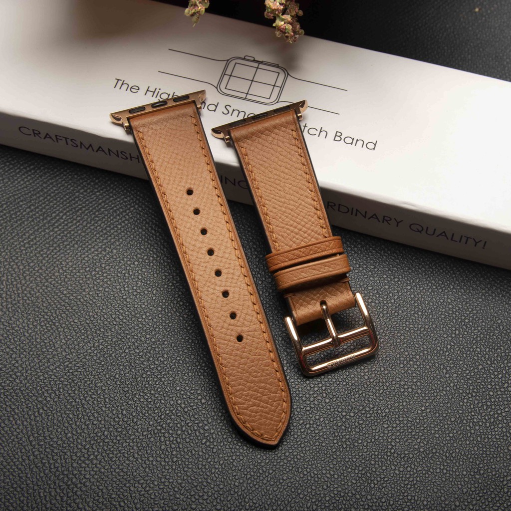 Dây Da Apple Watch - Da Epsom Vàng Bò